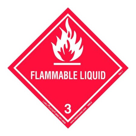 American Labelmark Co LabelMaster HML6 Flammable Liquid Label, Worded, Paper, 500/Roll HML6